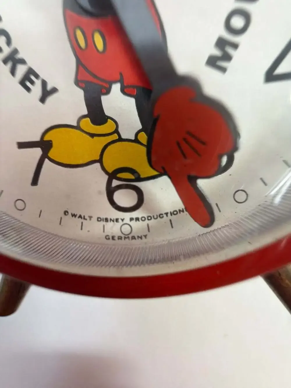 Vintage Bradley Walt Disney Productions Mickey Mouse Twin Bell Wind-Up Alarm Clo